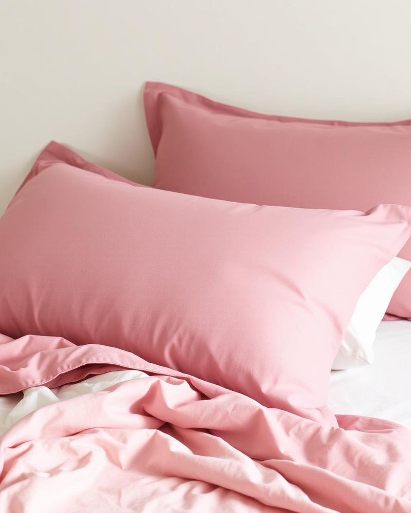 Percale Pillowcase Set in Mauve