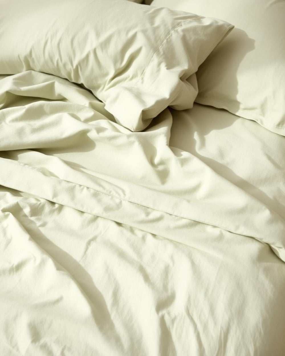 Percale Duvet Cover – Sage