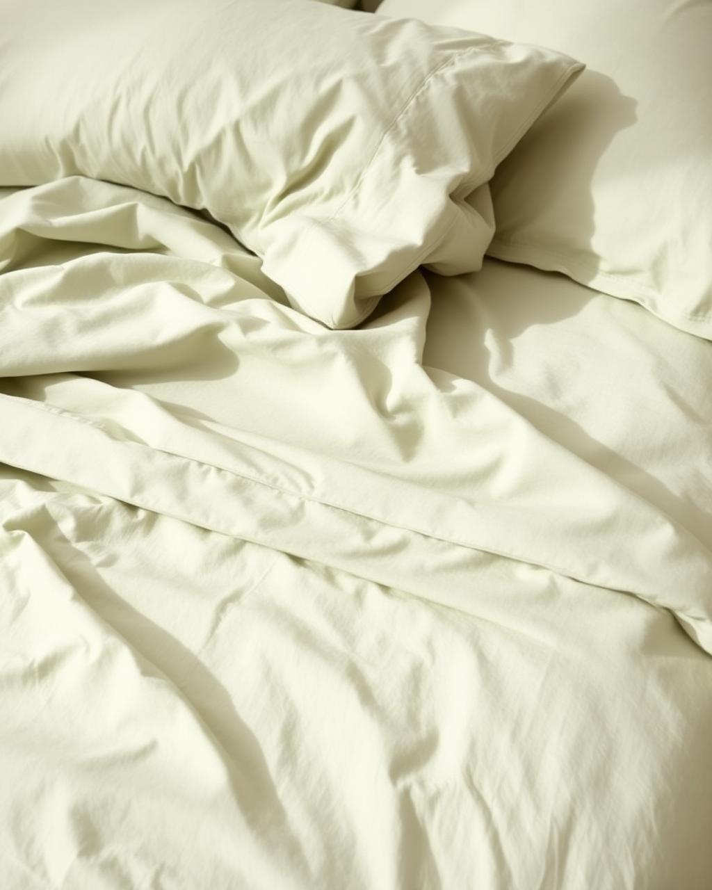 Percale Duvet Cover in Sage
