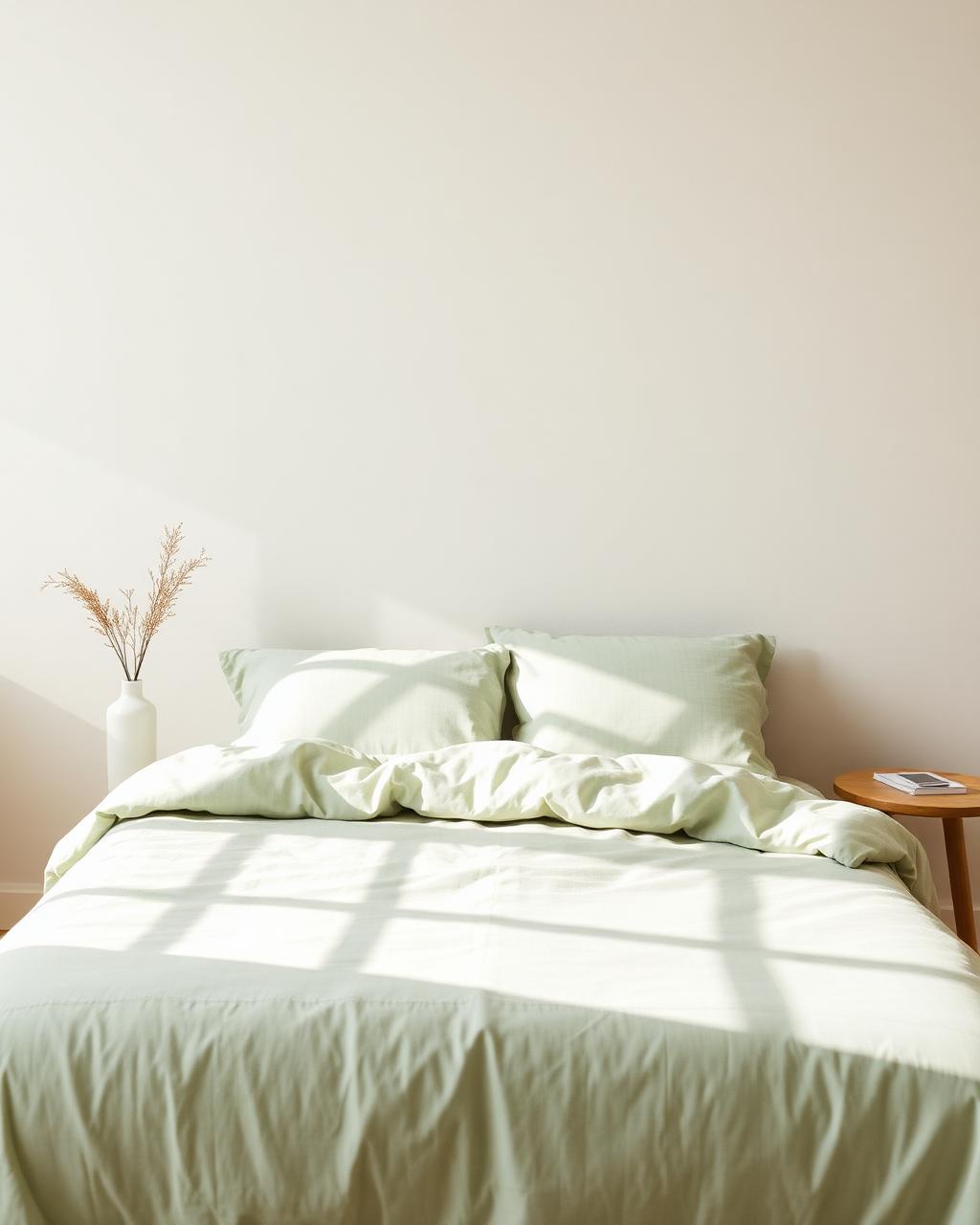 Percale sage duvet lifestyle