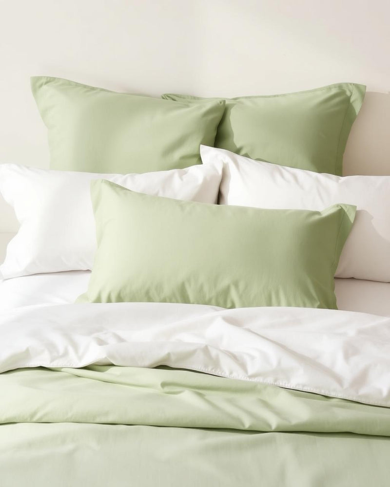 Percale Pillowcase Set in Sage