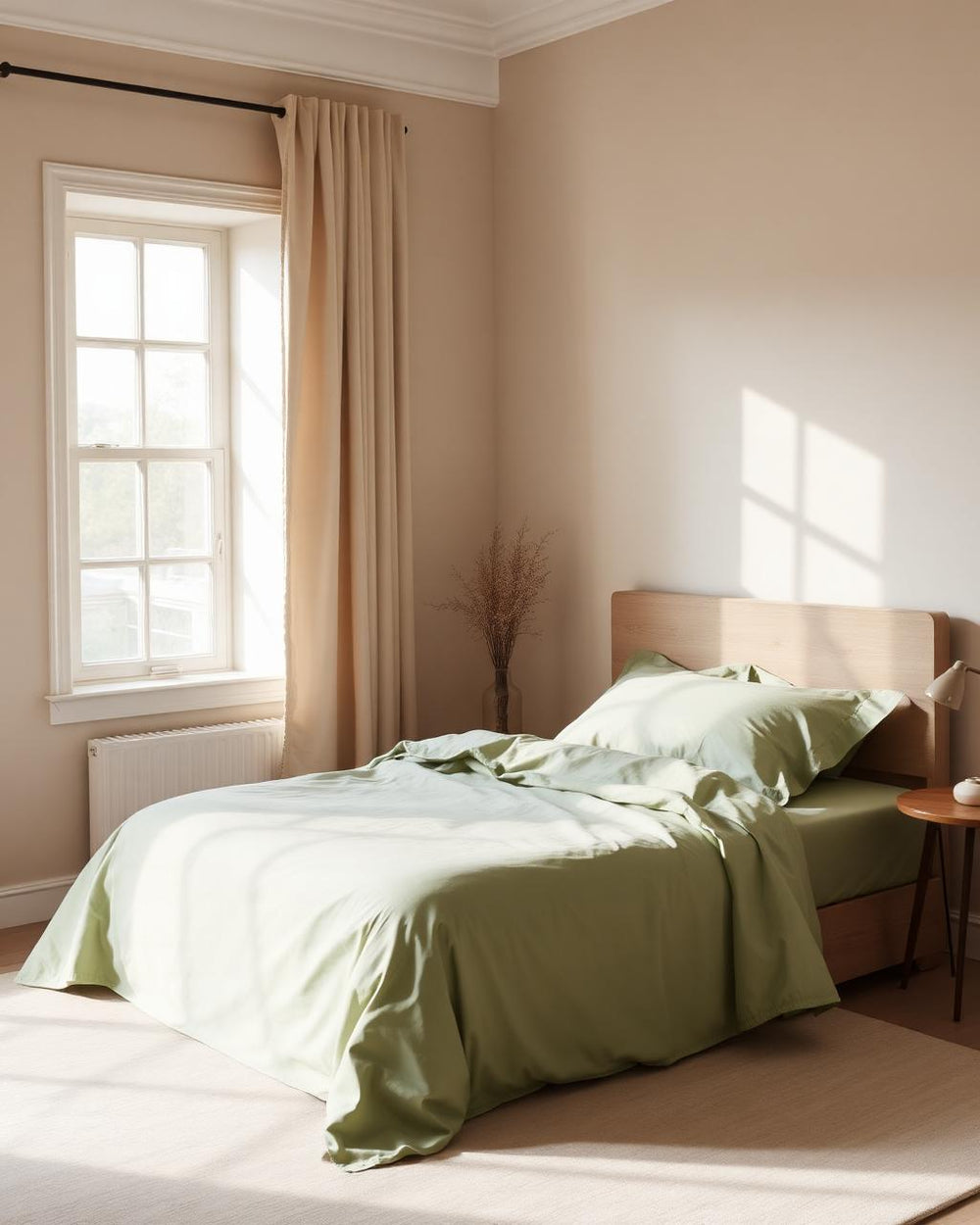 Percale Bed Sheet Set – Sage