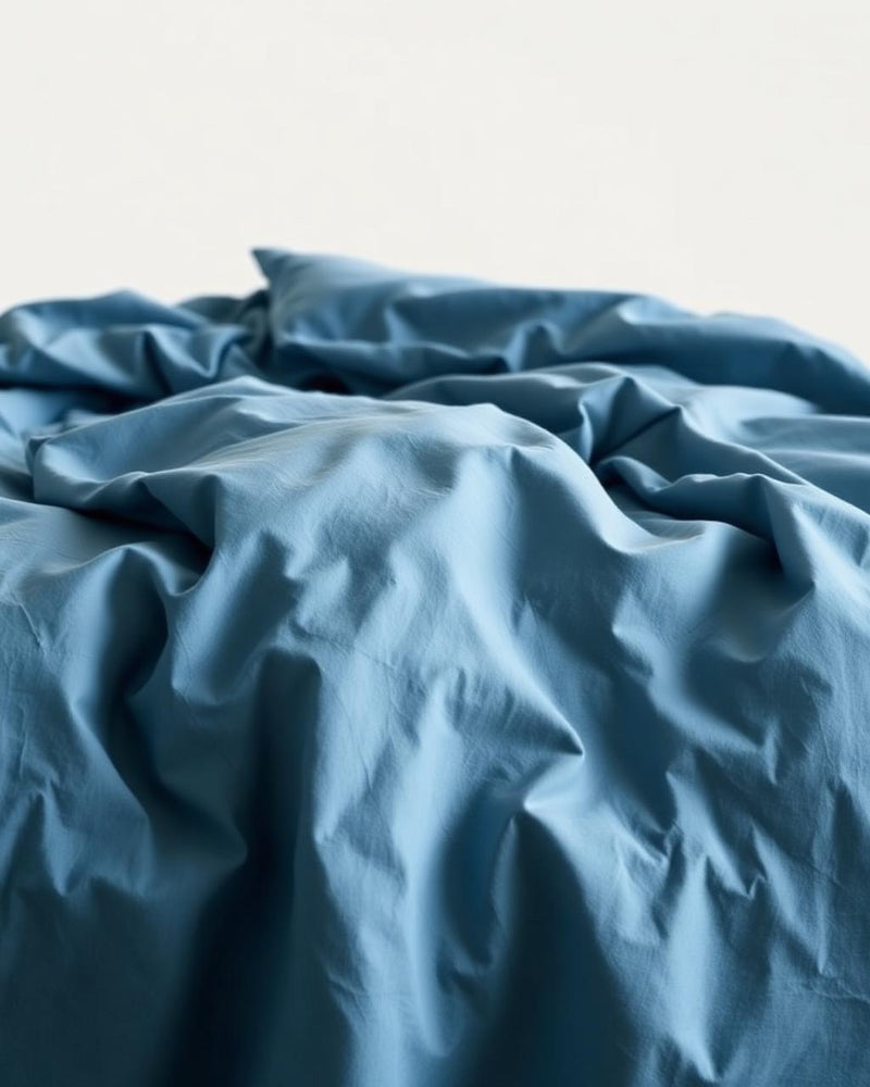 Percale Duvet Cover – Slate Blue