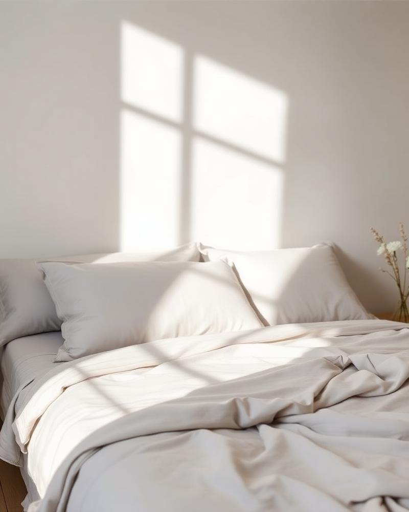 Sateen Bed Sheet Set – Mist Grey